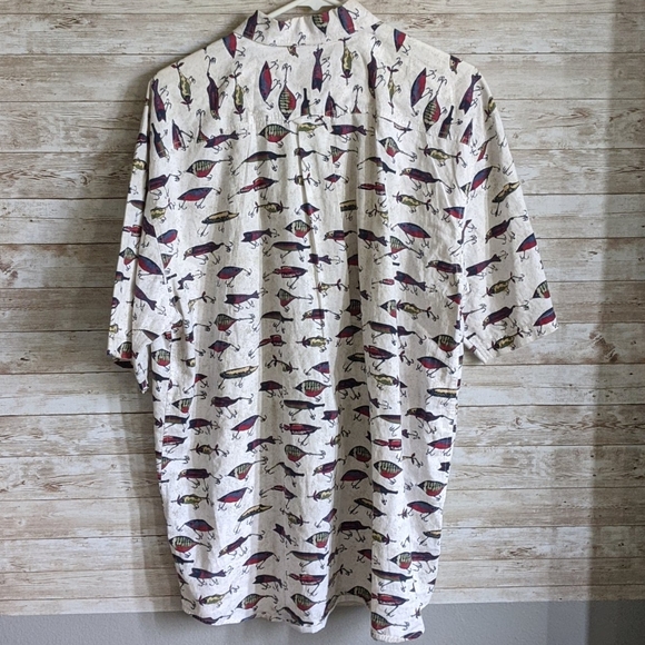 Vintage Short Sleeve Sport Fishing Shirt - Picture 2 of 4